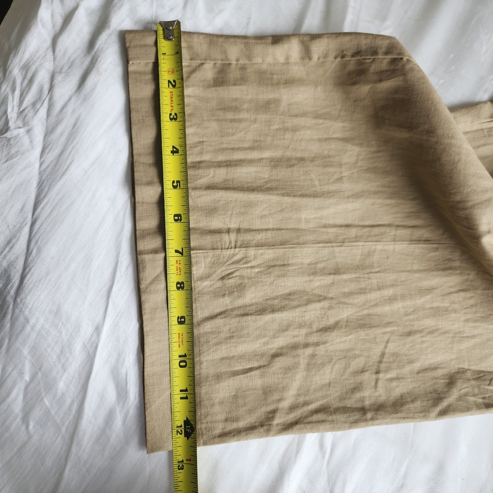 Zara Tan Khaki Linen Blend Wide Leg Pleated High Waisted Trousers Pants NWT - Picture 4 of 7